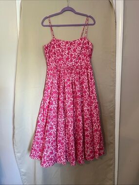 J. Crew Rosebud Pink Floral Midi Sundress